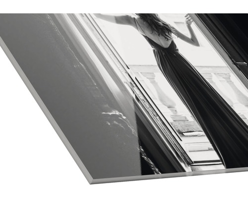 Direktdruckplatte mit dem Motiv einer Frau in einem Kleid