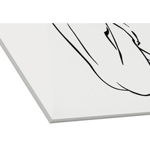 Tableau en verre acrylique avec dessin abstrait