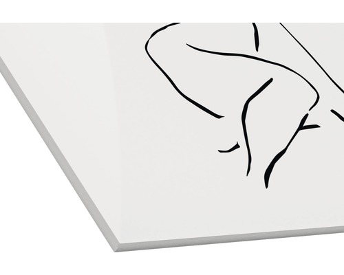 Dekorplatte mit abstraktem Frauenmotiv