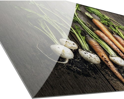 Panneau décoratif avec carottes sur bois