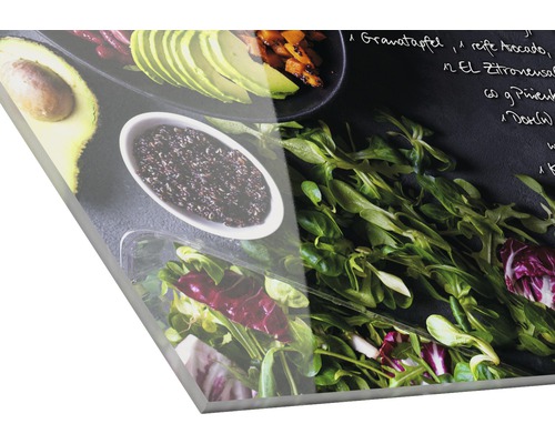 Image en verre acrylique avec motif alimentaire