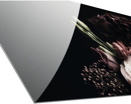 Dekorplatte mit Blumenmotiv