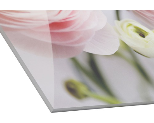Image sur verre acrylique avec motif floral