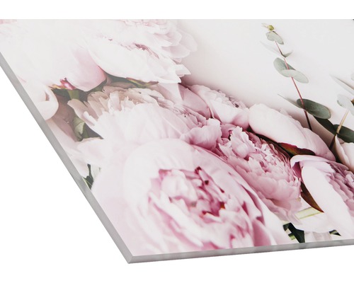 Image en verre acrylique avec motif floral