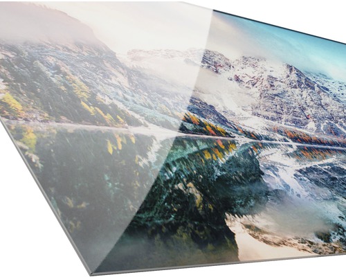 Acrylglasbild mit Berglandschaft
