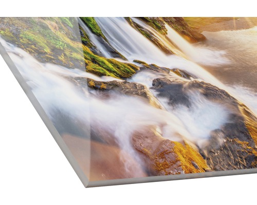Image sur verre acrylique avec motif de cascade