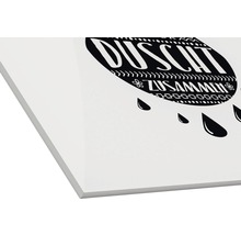 Dekoratives Schild mit dem Text Duschen Zusammen