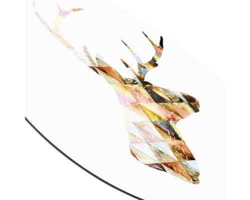 Tête de cerf avec motif géométrique