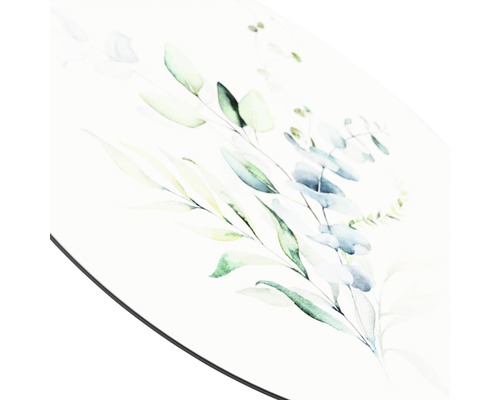 Dekoratives Tischplattenmuster mit Blattmotiv