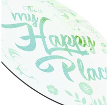 Glasbild rund My Happy Place Ø 20 cm