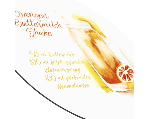 Abbildung eines Rezepts für Orangenbuttermilchshake