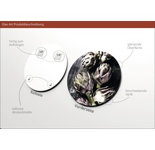 Glasbild rund Artischocken Ø 50 cm