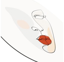 Illustration d''un visage de femme aux traits continus