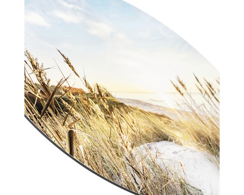 Image murale décorative avec motif de plage et herbe sèche