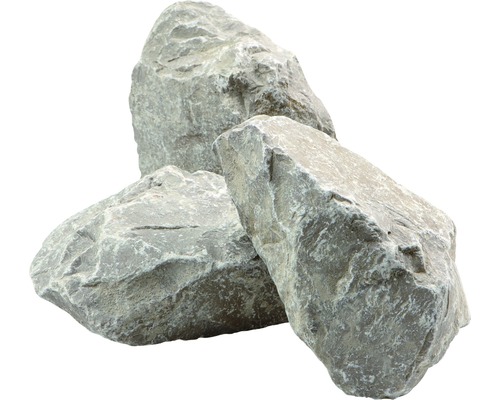 Drei graue Felsen zur Gartendekoration