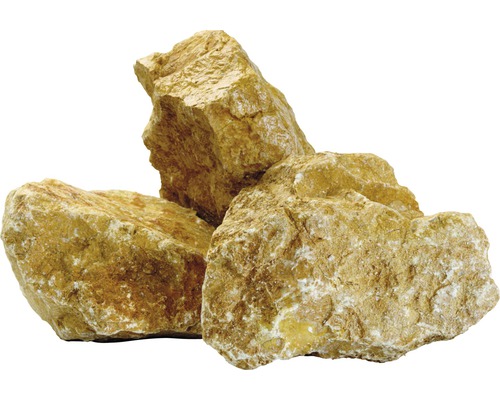 Trois gros morceaux de pierre pour le jardin