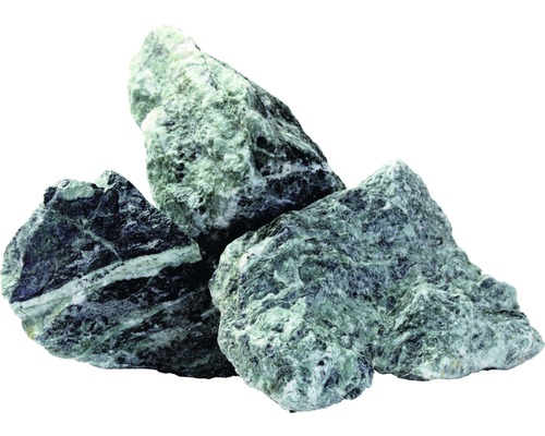 Trois pierres décoratives en serpentine