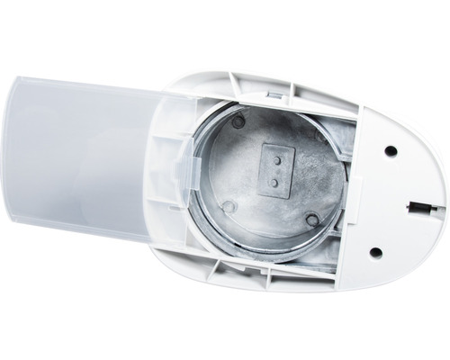 Innenansicht eines leeren Seifenspenders mit Behälter