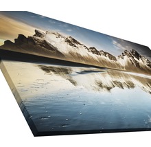 Toile imprimée avec paysage de montagne et reflet dans l''eau
