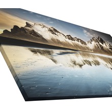Tableau sur toile avec paysage de montagne et reflet dans l''eau