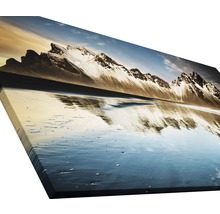 Tableau sur toile avec paysage de montagne et reflet dans l''eau