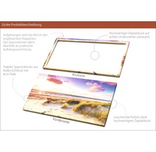 Giclée Kunstdruck mit Holzrahmen, Vorder- und Rückseite