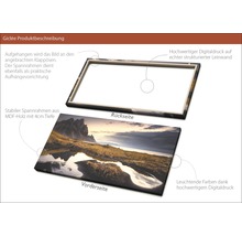 Giclée Kunstdruck auf Leinwand mit Landschaftsmotiv und MDF Rahmen