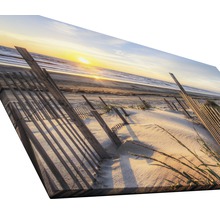 Leinwandbild mit Strandmotiv bei Sonnenuntergang