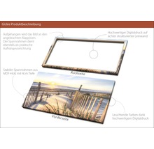Rück- und Vorderseite eines Giclée-Kunstdrucks auf Leinwand mit Holzrahmen