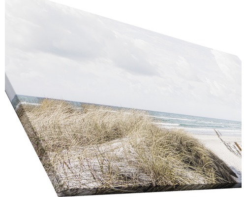 Leinwanddruck mit Strandmotiv und Gras