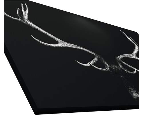 Abstraktes Wandbild mit Geweih-Motiv