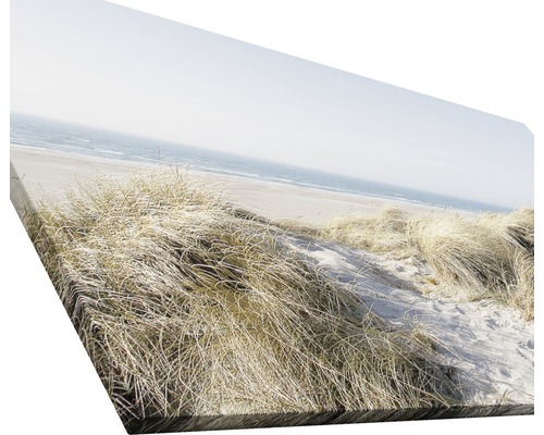 Tableau sur toile avec motif de plage et herbes