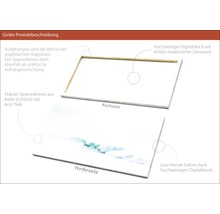 Giclée Kunstdruck auf Leinwand mit Holzrahmen und Aufhängevorrichtung