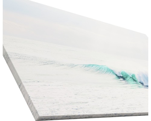 Leinwandbild mit einem türkisfarbenen Ozeanwellen-Motiv