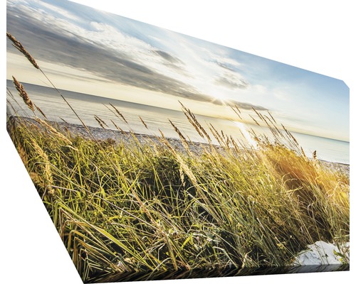 Impression sur toile avec paysage côtier et herbe