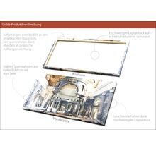 Giclée Kunstdruck mit Rahmen aus Kiefernholz, Vorder- und Rückseite
