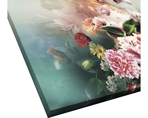 Tableau sur toile avec décoration florale
