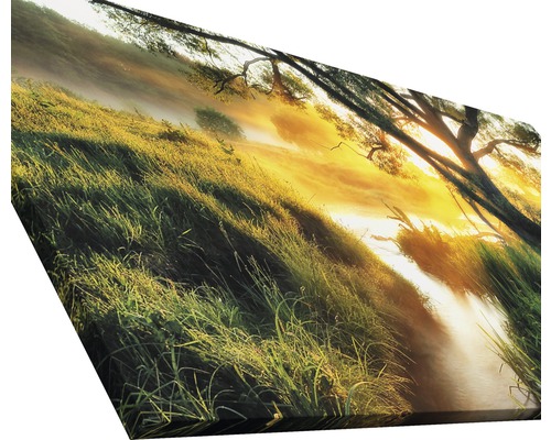 Impression sur toile avec paysage naturel et herbes hautes
