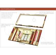 Giclée Kunstdruck auf Leinwand mit Echtholzrahmen, Vorder- und Rückseite