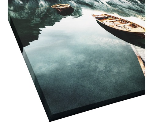 Leinwandbild mit einer Szene von Booten auf dem Wasser