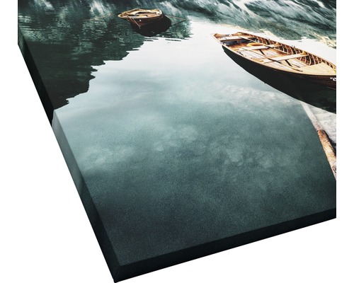 Leinwandbild mit zwei Booten auf einem See