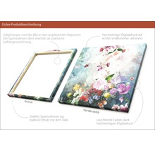Giclée Leinwandbild Baroque Flowermix I 100x100 cm
