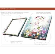 Giclée Leinwandbild Baroque Flowermix I 80x80 cm