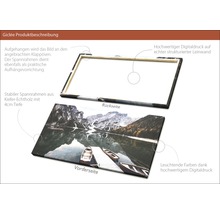 Giclée Kunstdruck auf Leinwand mit Kiefernholzrahmen, Vorder- und Rückseite