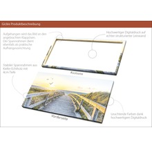 Produktbeschreibung Giclée-Druck mit Holzrahmen, Vorder- und Rückseite