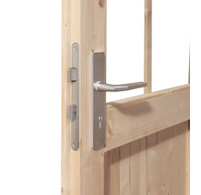 Chalet sauna Karibu Opal 1 avec poêle bio 9 kW et commande externe, avec porte en bois avec verre transparent gris terre cuite/blanc-thumb-9