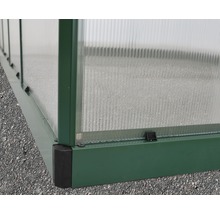 Serre PALRAM MYTHOS 6x14 panneaux alvéolés 4 mm avec cadre de fondation, gouttières 185 x 426 cm aluminium