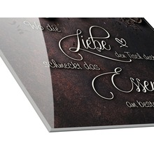 Image de cuisine décorative avec la citation Là où l''amour met la table, la nourriture a le meilleur goût.