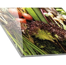 Image en verre acrylique avec motif de légumes