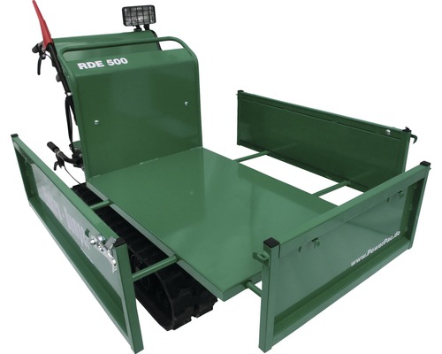 Motorisierte Schubkarre mit Raupenantrieb und Mulde